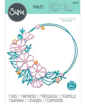 Sizzix Thinlits Die by Lisa Jones Floral Round (7pcs) (666522) (DISCONTINUED) Sizzix Thinlits Die by Lisa Jones Floral Round (7pcs) (666522) (DISCONTINUED)