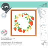 Sizzix Layered Stencils by Jennifer Ogborn Strawberry Wreath (4pcs) (666528) (DISCONTINUED)