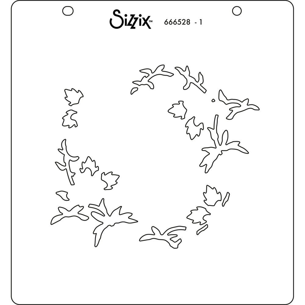 Sizzix Layered Stencils by Jennifer Ogborn Strawberry Wreath (4pcs) (666528) (DISCONTINUED)