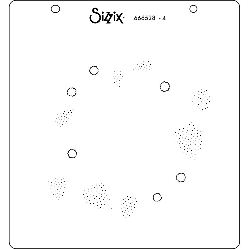 Sizzix Layered Stencils by Jennifer Ogborn Strawberry Wreath (4pcs) (666528) (DISCONTINUED)