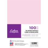 Crafter's Companion Card & Envelopes A6 Mixed Pastels (100pcs) (CC-MPCBEN-A6)