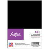 Crafter's Companion Card & Envelopes 5x7 Inch Black/White (50pcs) (CC-BWCBEN-5x7) (DISCONTINUED)