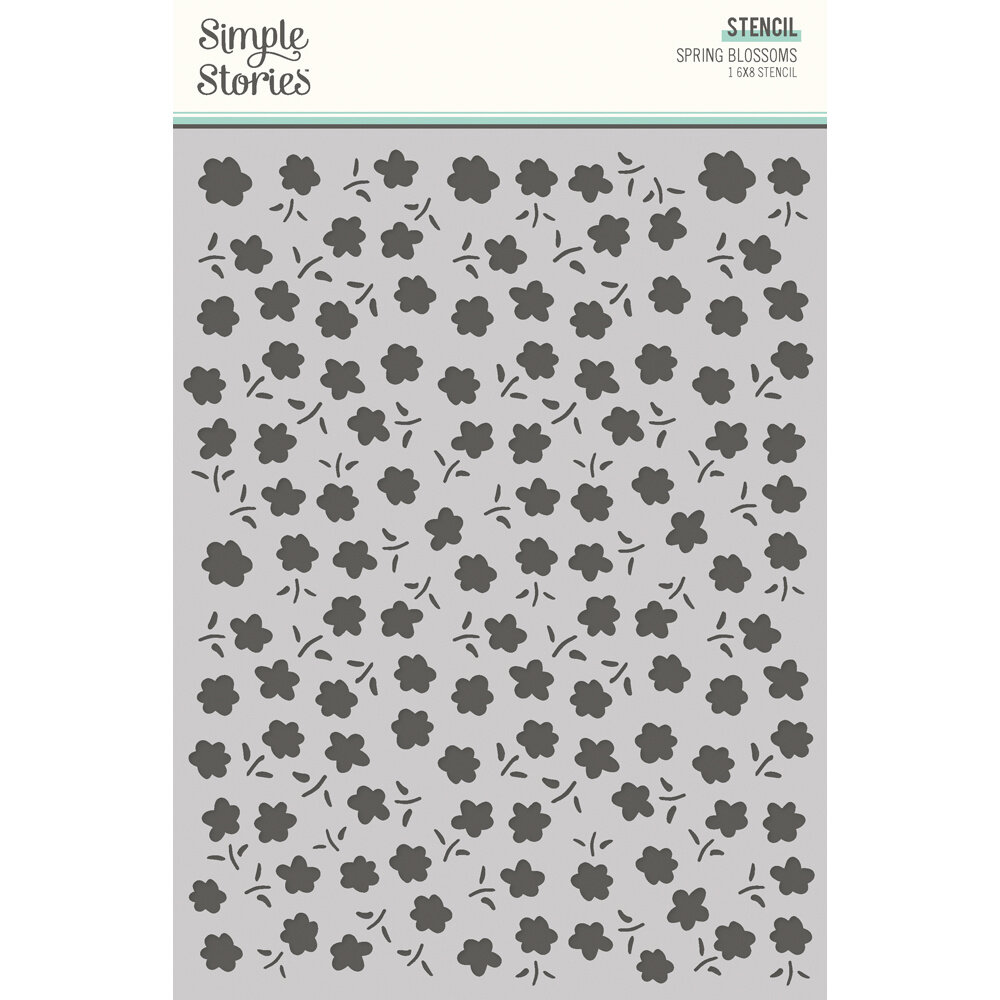 Simple Stories Fresh Air Stencil Spring Blossoms (21628) (DISCONTINUED)