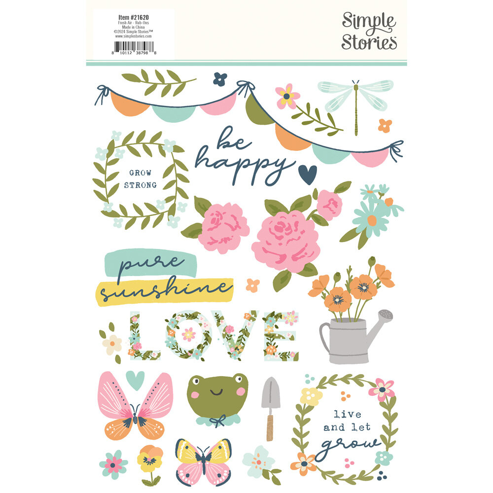 Simple Stories Fresh Air Rub Ons (21620) (OUTLET)