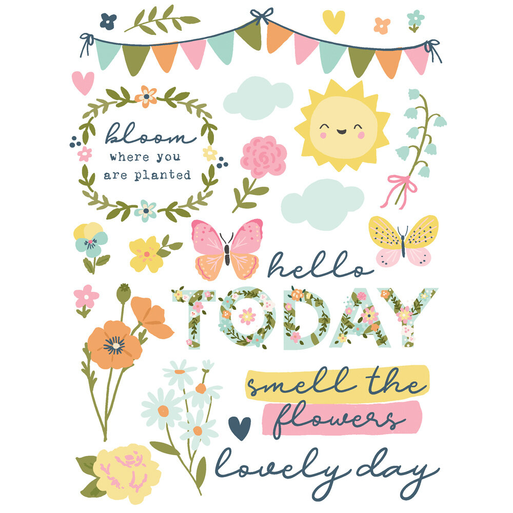 Simple Stories Fresh Air Rub Ons (21620) (DISCONTINUED)