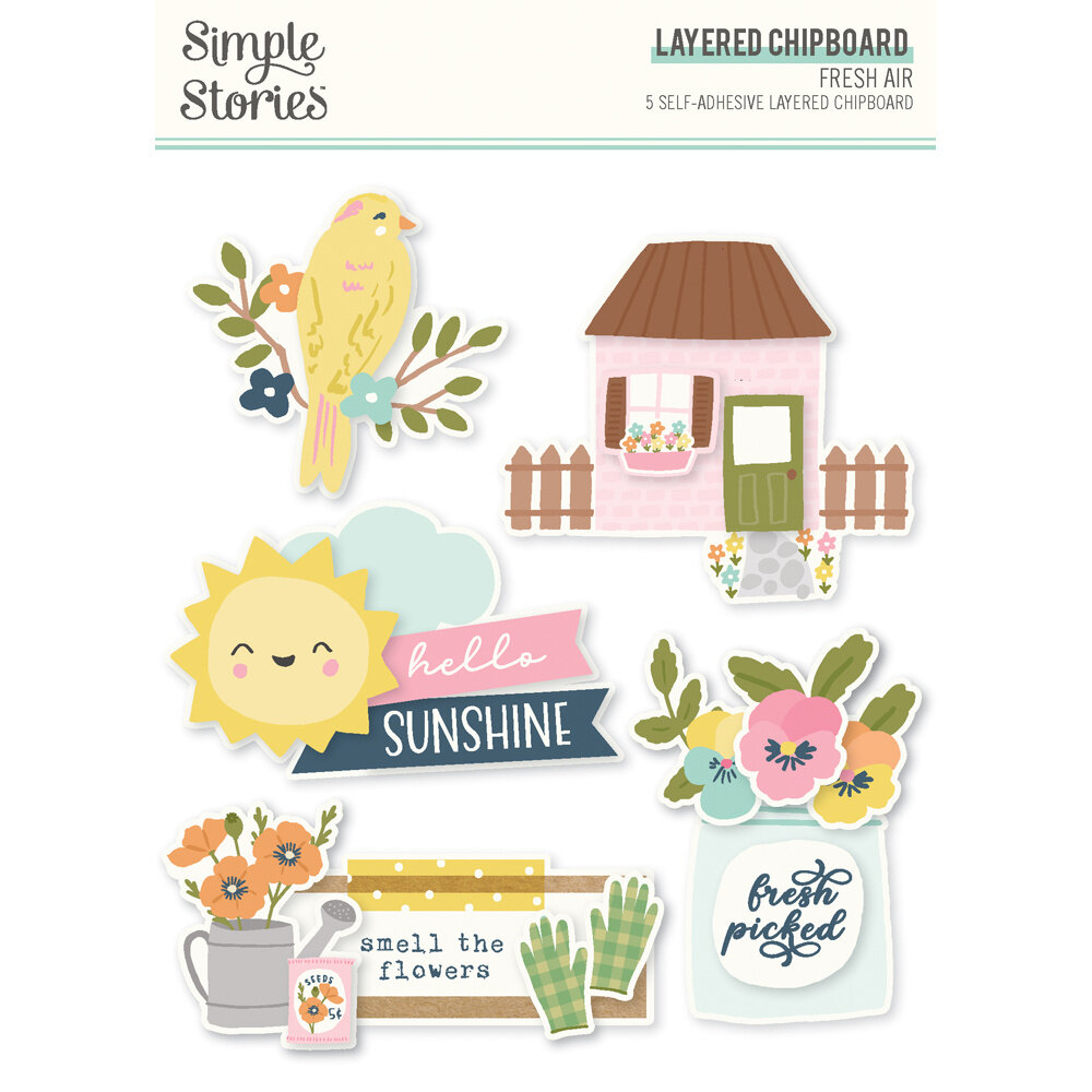 Simple Stories Fresh Air Layered Chipboard (21621) (DISCONTINUED)