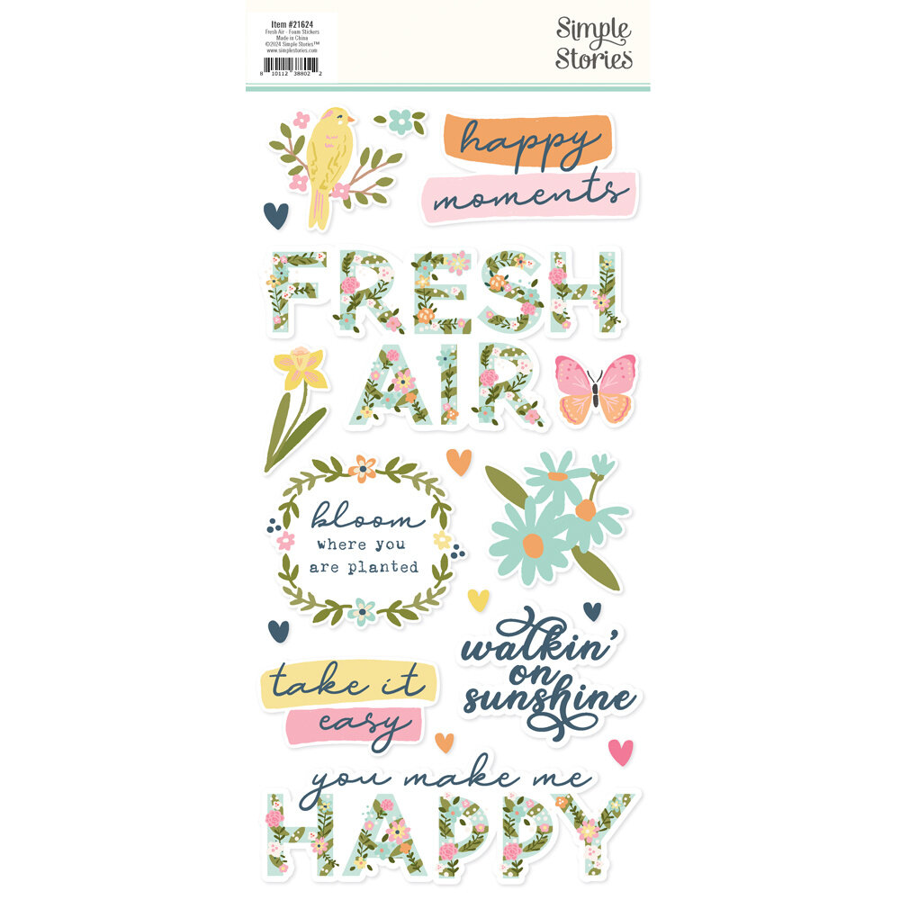 Simple Stories Fresh Air Foam Stickers (21624) (DISCONTINUED)