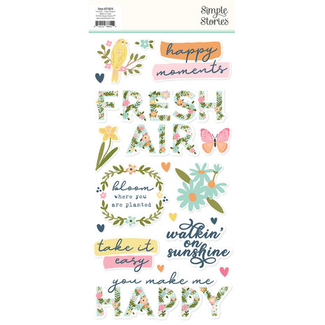 Simple Stories Fresh Air Foam Stickers (21624) (OUTLET)