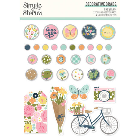 Simple Stories Fresh Air Decorative Brads (21625) (OUTLET)