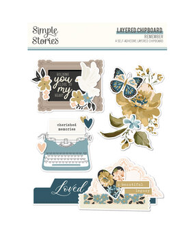 Simple Stories Remember Layered Chipboard (21523) (DISCONTINUED)