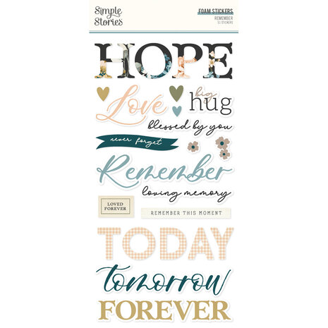 Simple Stories Remember Foam Stickers (21526) (DISCONTINUED)