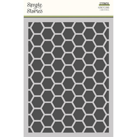 Simple Stories Simple Vintage Spring Garden Stencil Honeycomb (21737) (DISCONTINUED)