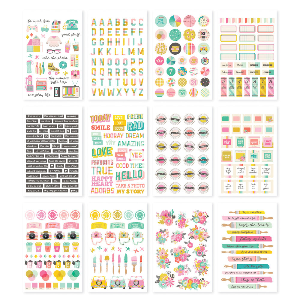 Simple Stories True Colors Cardstock Stickers (21802) (DISCONTINUED)