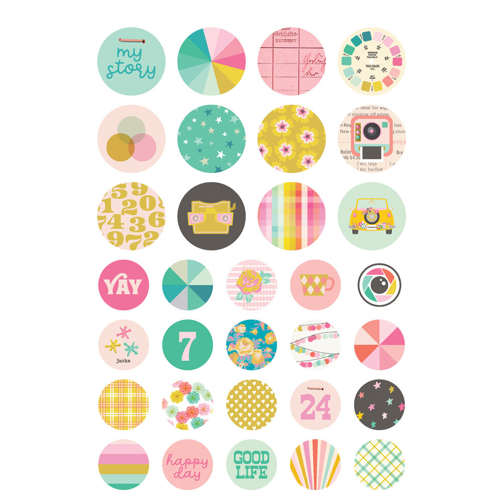 Simple Stories True Colors Cardstock Stickers (21802) (DISCONTINUED)