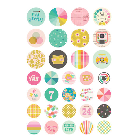 Simple Stories True Colors Cardstock Stickers (21802) (DISCONTINUED)