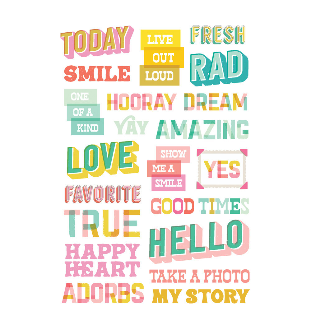 Simple Stories True Colors Cardstock Stickers (21802) (DISCONTINUED)