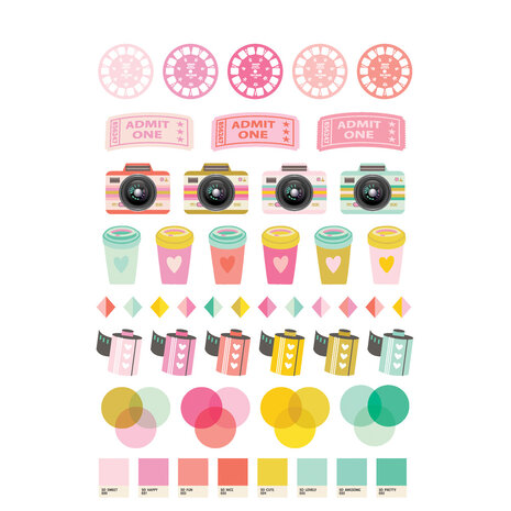 Simple Stories True Colors Cardstock Stickers (21802) (DISCONTINUED)