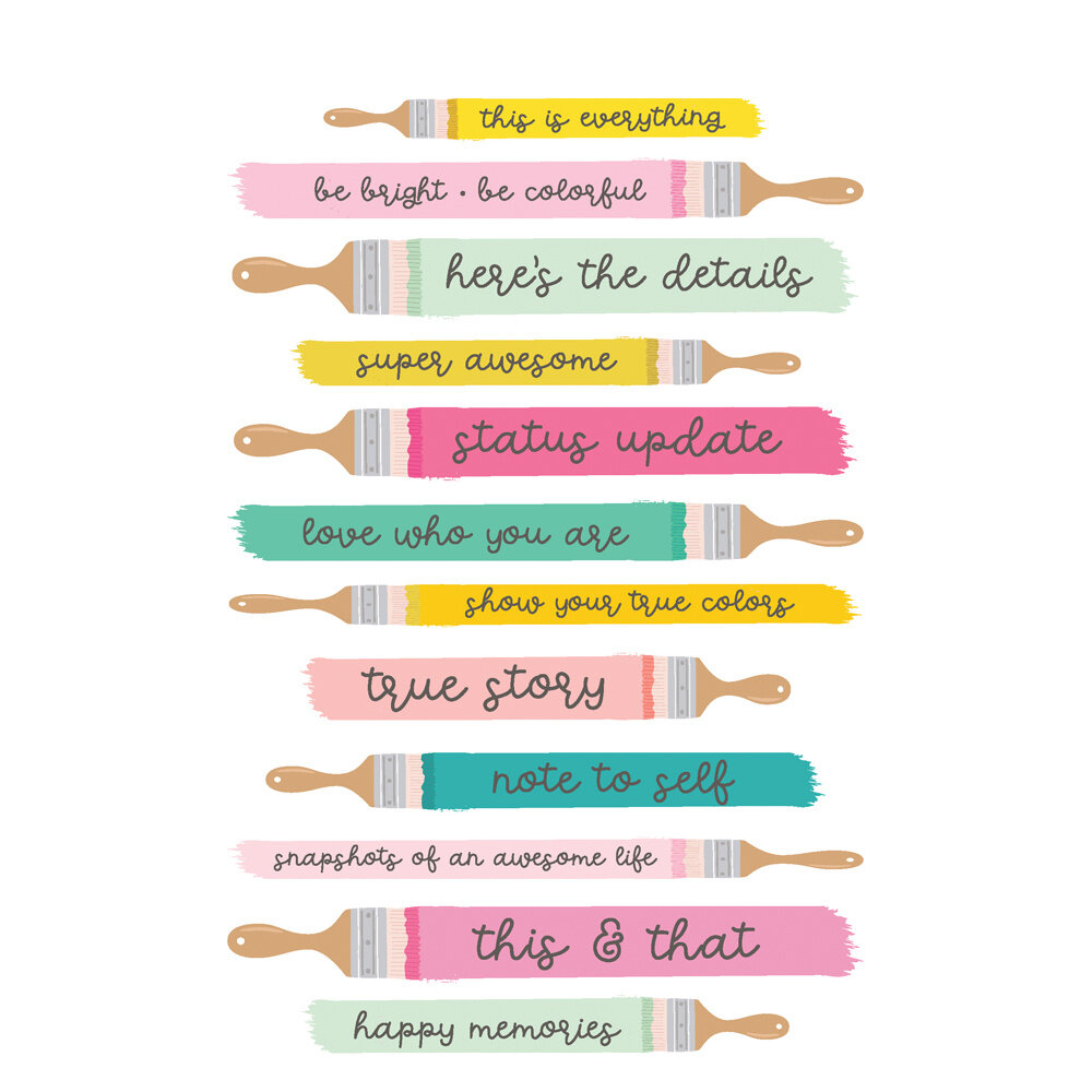 Simple Stories True Colors Cardstock Stickers (21802) (DISCONTINUED)