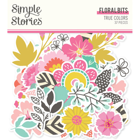 Simple Stories True Colors Floral Bits & Pieces (21832) (DISCONTINUED)