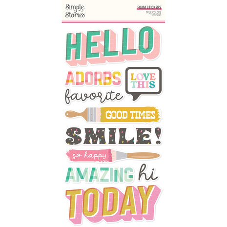 Simple Stories True Colors Foam Stickers (21825) (DISCONTINUED)