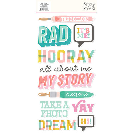 Simple Stories True Colors Foam Stickers (21825) (DISCONTINUED)