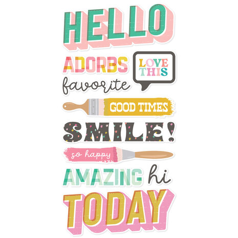 Simple Stories True Colors Foam Stickers (21825) (OUTLET)