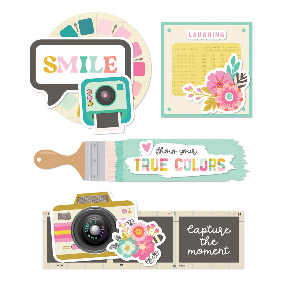 Simple Stories True Colors Layered Chipboard (21822) (DISCONTINUED)