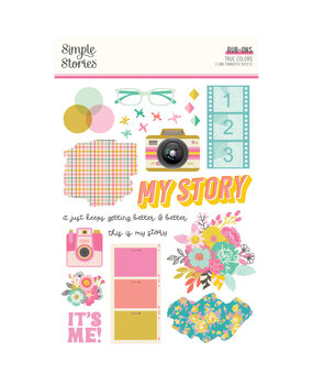 Simple Stories True Colors Rub Ons (21821) (OUTLET)