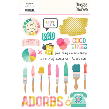 Simple Stories True Colors Rub Ons (21821) (DISCONTINUED)