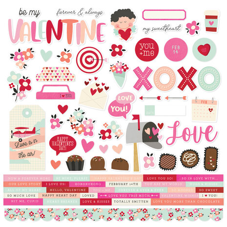 Simple Stories Valentine's Day Cardstock Stickers (21911) (DISCONTINUED)