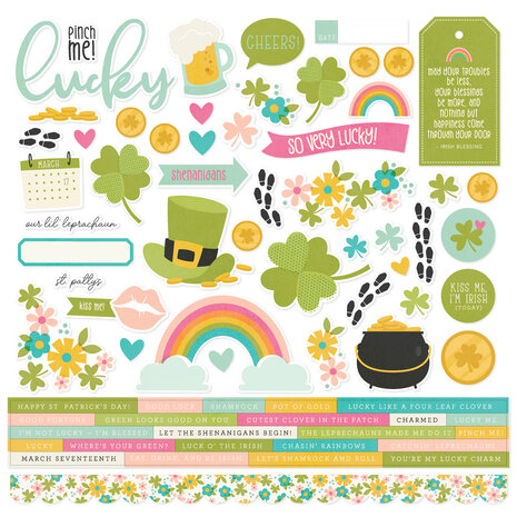 Simple Stories St Patrick's Day Cardstock Stickers (21916) (DISCONTINUED)