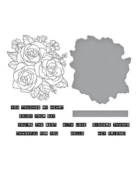 Spellbinders Garden Party Clear Stamp & Die Set (SDS-188) (OUTLET)