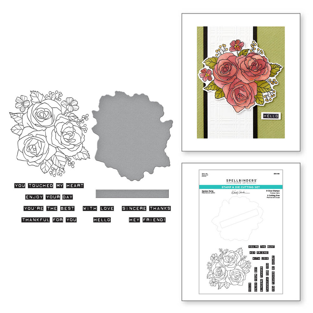 Spellbinders Garden Party Clear Stamp & Die Set (SDS-188) (OUTLET) Spellbinders Garden Party Clear Stamp & Die Set (SDS-188) (OUTLET)