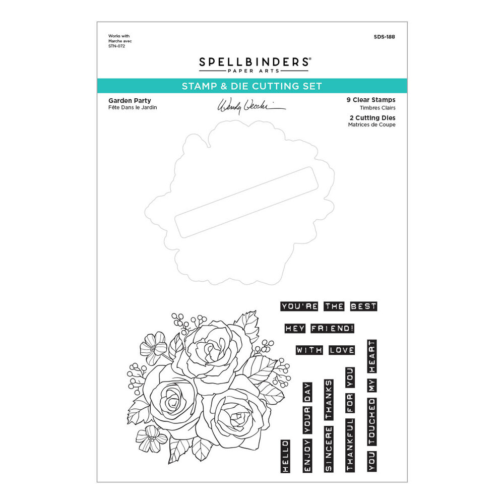 Spellbinders Garden Party Clear Stamp & Die Set (SDS-188) (OUTLET) Spellbinders Garden Party Clear Stamp & Die Set (SDS-188) (OUTLET)