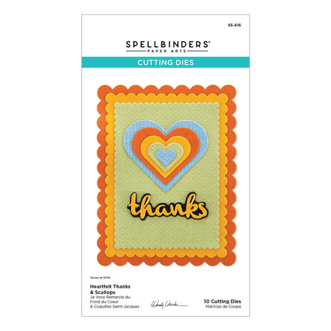 Spellbinders Heartfelt Thanks & Scallops Etched Dies (S5-616) (OUTLET) Spellbinders Heartfelt Thanks & Scallops Etched Dies (S5-616) (OUTLET)