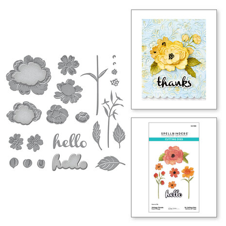 Spellbinders Vintage Florals Etched Dies (S4-1328) Spellbinders Vintage Florals Etched Dies (S4-1328)