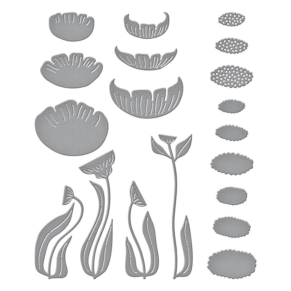 Spellbinders Fresh Picked Anemones Etched Dies (S6-228)