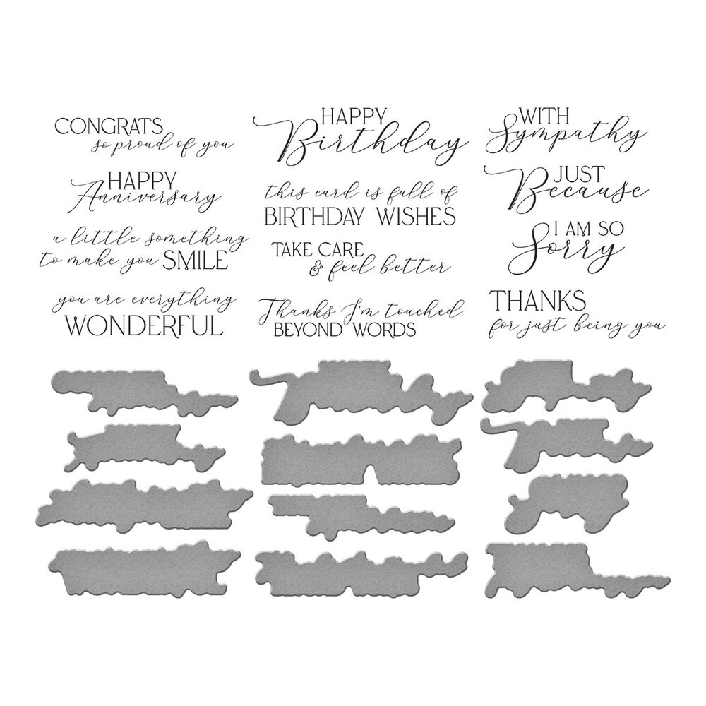 Spellbinders You are Everything Sentiments Press Plate & Die Set (BP-110)