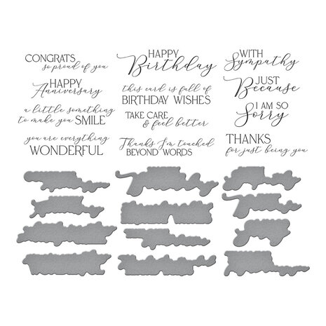 Spellbinders You are Everything Sentiments Press Plate & Die Set (BP-110)