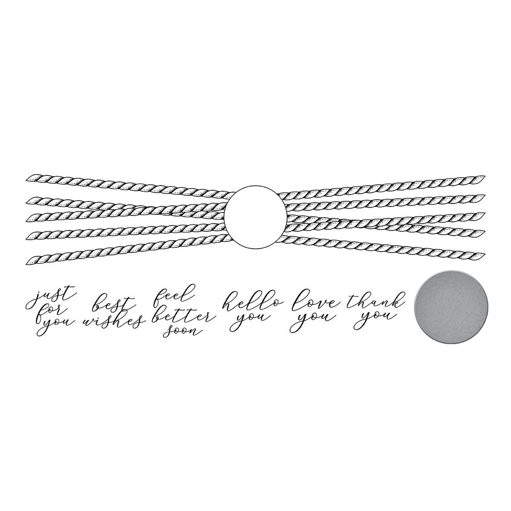 Spellbinders Sealed Cord & Faux Seal Sentiments Press Plate & Die Set (BP-107)