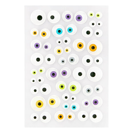 Spellbinders Monster Eyes Enamel Stickers (56pcs) (SCS-322)