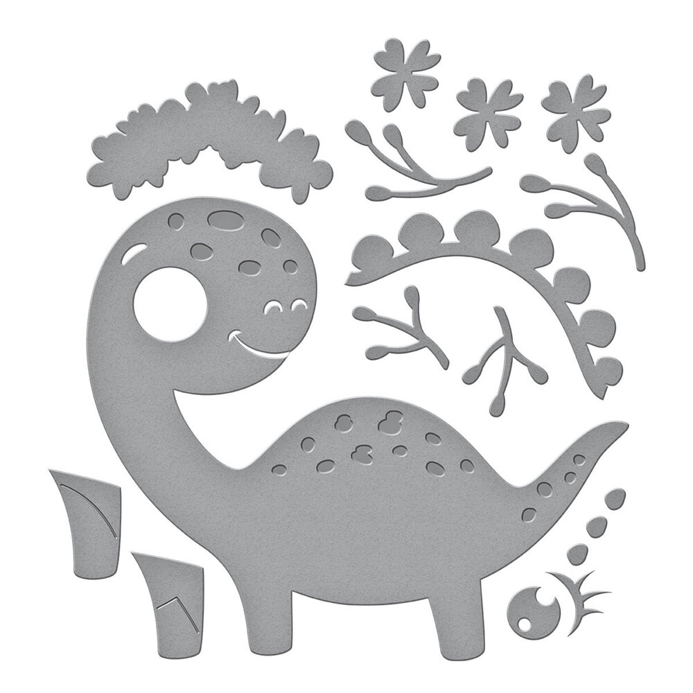 Spellbinders Birthday Dinosaur Etched Dies (S3-498) Spellbinders Birthday Dinosaur Etched Dies (S3-498)