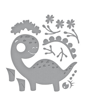 Spellbinders Birthday Dinosaur Etched Dies (S3-498) Spellbinders Birthday Dinosaur Etched Dies (S3-498)
