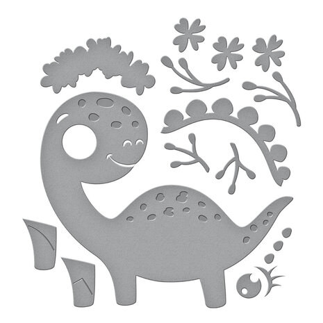 Spellbinders Birthday Dinosaur Etched Dies (S3-498) Spellbinders Birthday Dinosaur Etched Dies (S3-498)