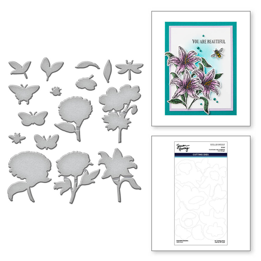 Spellbinders Beautiful Blooms Etched Dies (S7-243) (OUTLET)