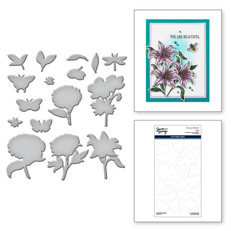 Spellbinders Beautiful Blooms Etched Dies (S7-243) (OUTLET)