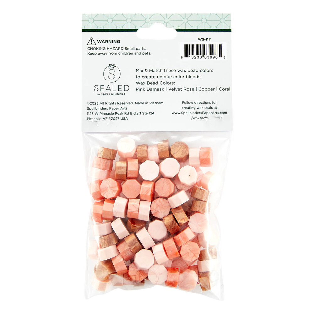 Spellbinders Must-Have Wax Bead Mix Coral (100pcs) (WS-117)