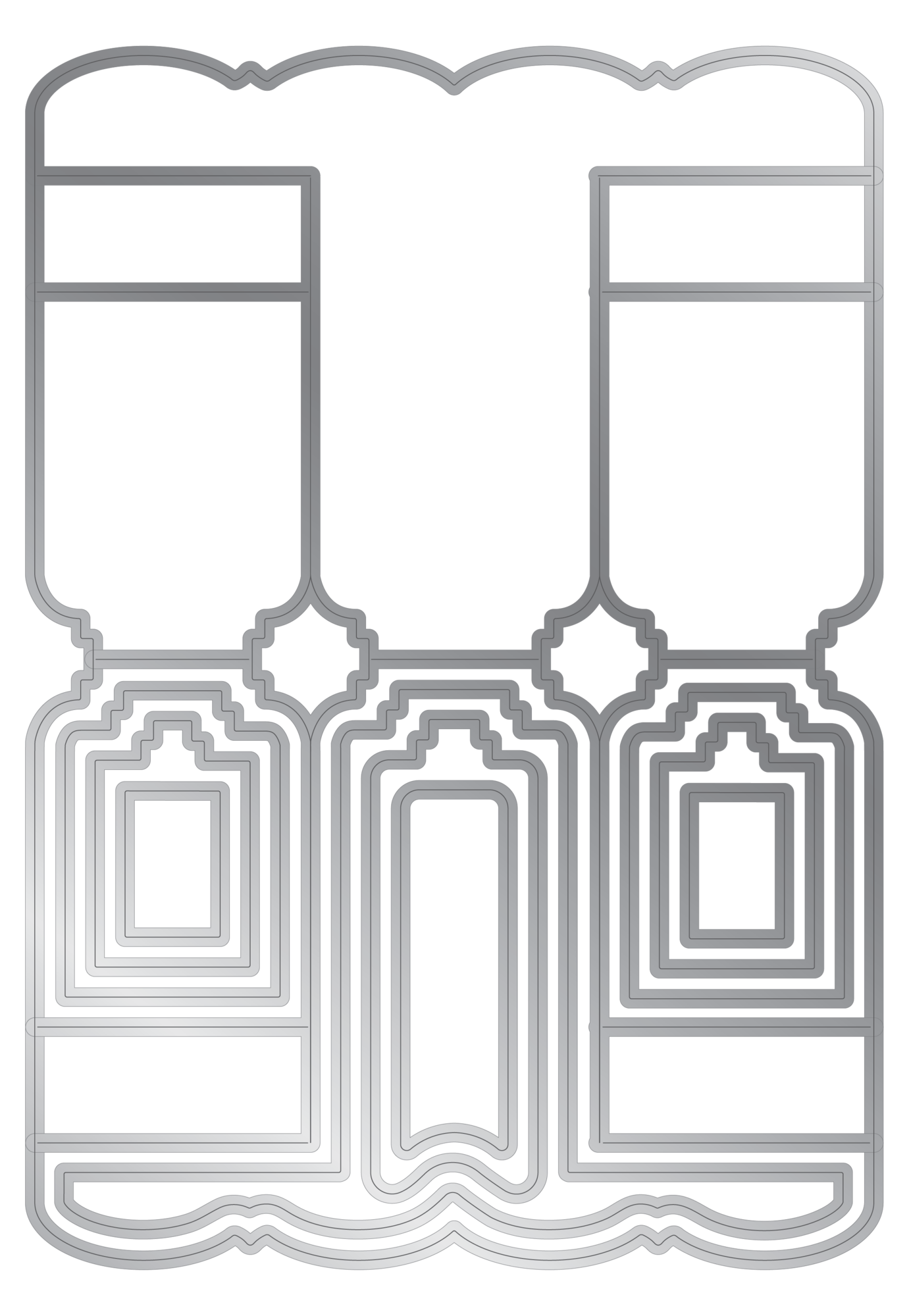 Stepper Card Metal Dies Grand Centre Stepper Card (GEMMDCADGCSC