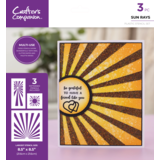 Crafter's Companion Sun Rays Multi-Use Patterned Stencils (CC-STEN-SUNRAYS) (DISCONTINUED)