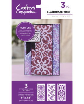 Crafter's Companion Elaborate Trio Multi-Use Patterned Stencils (CC-STEN-ELATRIO) (DISCONTINUED)